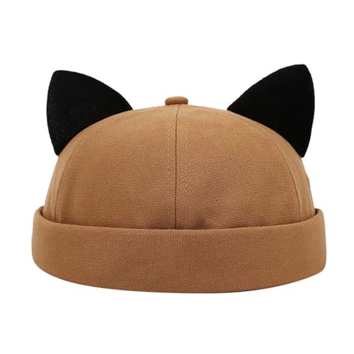 ANMITI Randless Rolled Kätzchen Ohren Randless Skullcap Verstellbare Süße Kätzchenohren Für Outdoor ANMITI Randless Rolled Kätzchen Ohren Randless Skullcap Verstellbare Süße Kätzchenohren Für Outdoor von ANMITI