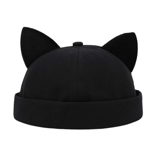 ANMITI Randless Rolled Kätzchen Ohren Randless Skullcap Verstellbare Süße Kätzchenohren Für Outdoor ANMITI Randless Rolled Kätzchen Ohren Randless Skullcap Verstellbare Süße Kätzchenohren Für Outdoor von ANMITI