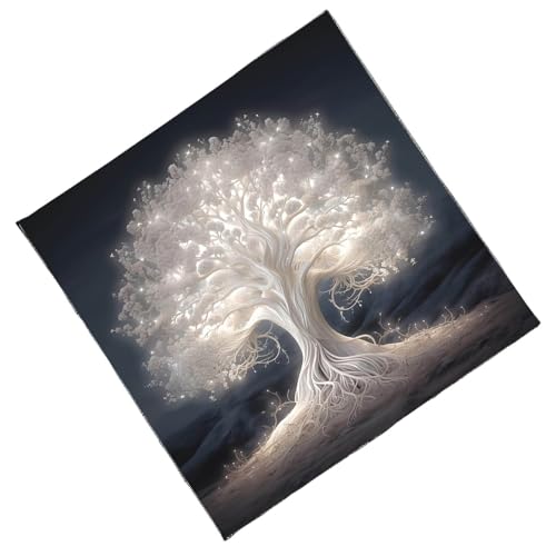 Divinationen Tischdecke Weiße Baum Astrologie Tarot Karte Tischdecke Altars Stoff Göttlichkeit Brettspiel Accessoire Kartentisch Tuch Wand Dekore von ANMITI