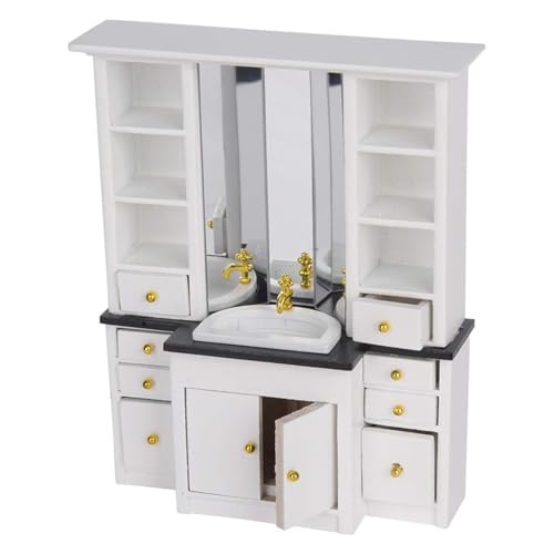 Handwerk Weiße Holzpuppenhäuser Waschbecken Schrank Detaillierte Miniatur Badezimmermöbel Figur Für Modellszene Display Dollhouses Waschbecken Schrank Handwerk Weiße Holzpuppenhäuser Waschbecken Schrank Detaillierte Miniatur Badezimmermöbel Figur Für Modellszene Display Dollhouses Waschbecken Schrank von ANMITI