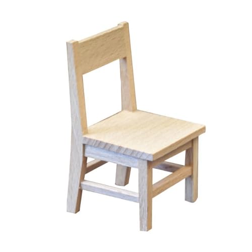 Puppenhaus Zakka Chair Model Realistic Dollhouses Bänke Stuhl Realistische Spielstuhl Realistisch 1:12 Modell Größe Spielzeug von ANMITI
