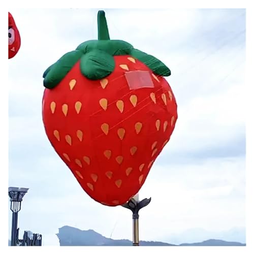 ANNESEY 3,5 m / 5 m Erdbeerdrachen, großer Drachen-Windzeigerdrachen, Outdoor-Spielzeug, Windsack, Windsack, aufblasbar (Color : Strawberry Kite, Size : 5m) von ANNESEY