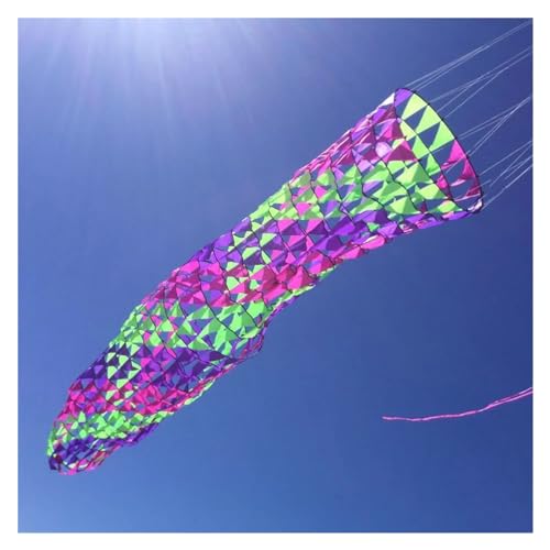 ANNESEY Giant Kite 5m Windsack Ribbon Kite Line Laundry Super Turbine for Kite Festival 30D Ripstop Nylongewebe (Color : Purple, Size : 5m) von ANNESEY
