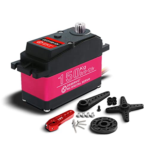 ANNIMOS 1/5 150kg Scale Servo Motor HV 18T Steel Gear Large Torque for Redcat HPI Baja 5B SS RC Car Compatible SAVOX-0236 LOSI XL (270 Degree) von ANNIMOS