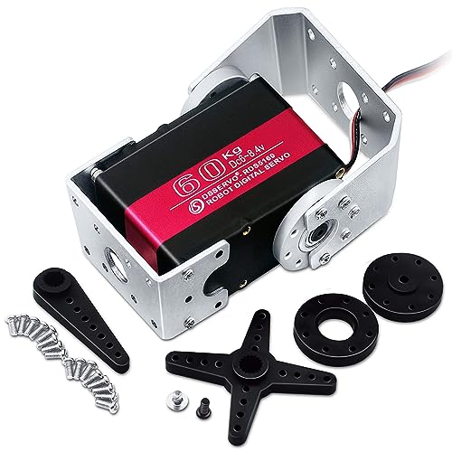 ANNIMOS 60KG Roboter Lenkung Servomotor mit hohem Drehmoment Edelstahl Getriebe wasserdicht große Digitale Servos mit Halterungen ANNIMOS 60KG Roboter Lenkung Servomotor mit hohem Drehmoment Edelstahl Getriebe wasserdicht große Digitale Servos mit Halterungen von ANNIMOS