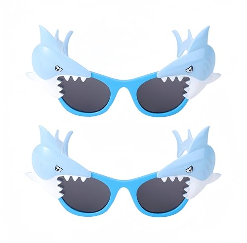 ANNIUP 2 Paar Haifischbrillen Party Sonnenbrille Cartoon Tier Sonnenbrille Sonnenbrille Dekoration Party Favours ANNIUP 2 Paar Haifischbrillen Party Sonnenbrille Cartoon Tier Sonnenbrille Sonnenbrille Dekoration Party Favours von ANNIUP