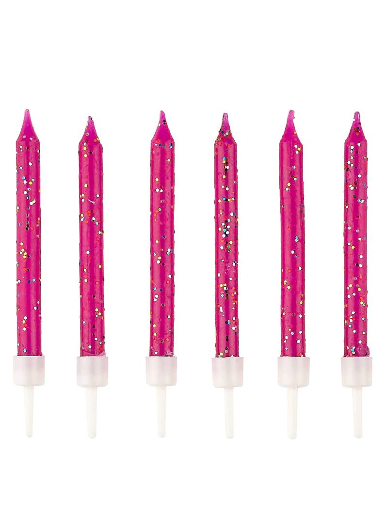 12 pinke Glitzer-Geburtstagskerzen mit Haltern 6cm 12 pinke Glitzer-Geburtstagskerzen mit Haltern 6cm von ANNIVERSARY HOUSE
