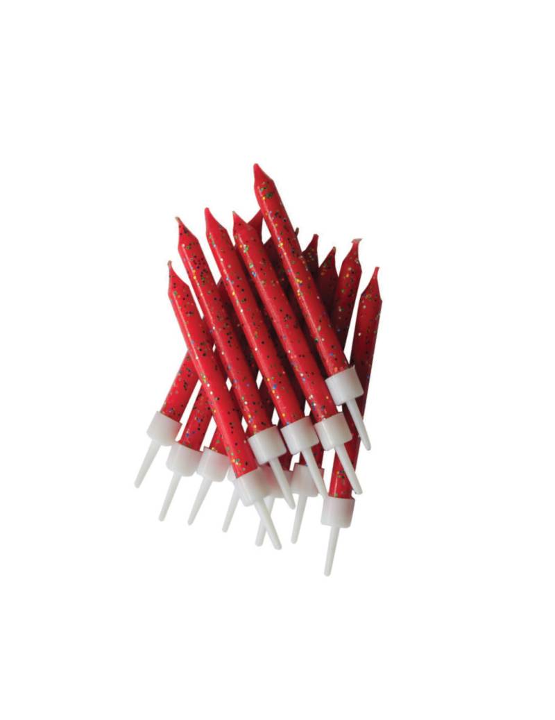 12 rote Glitzerkerzen für Geburtstagstorten - 7,5 cm 12 rote Glitzerkerzen für Geburtstagstorten - 7,5 cm von ANNIVERSARY HOUSE