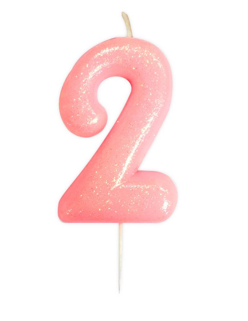 2. Geburtstagskerze Rosa Irisierend Glitzer 9cm 2. Geburtstagskerze Rosa Irisierend Glitzer 9cm von ANNIVERSARY HOUSE