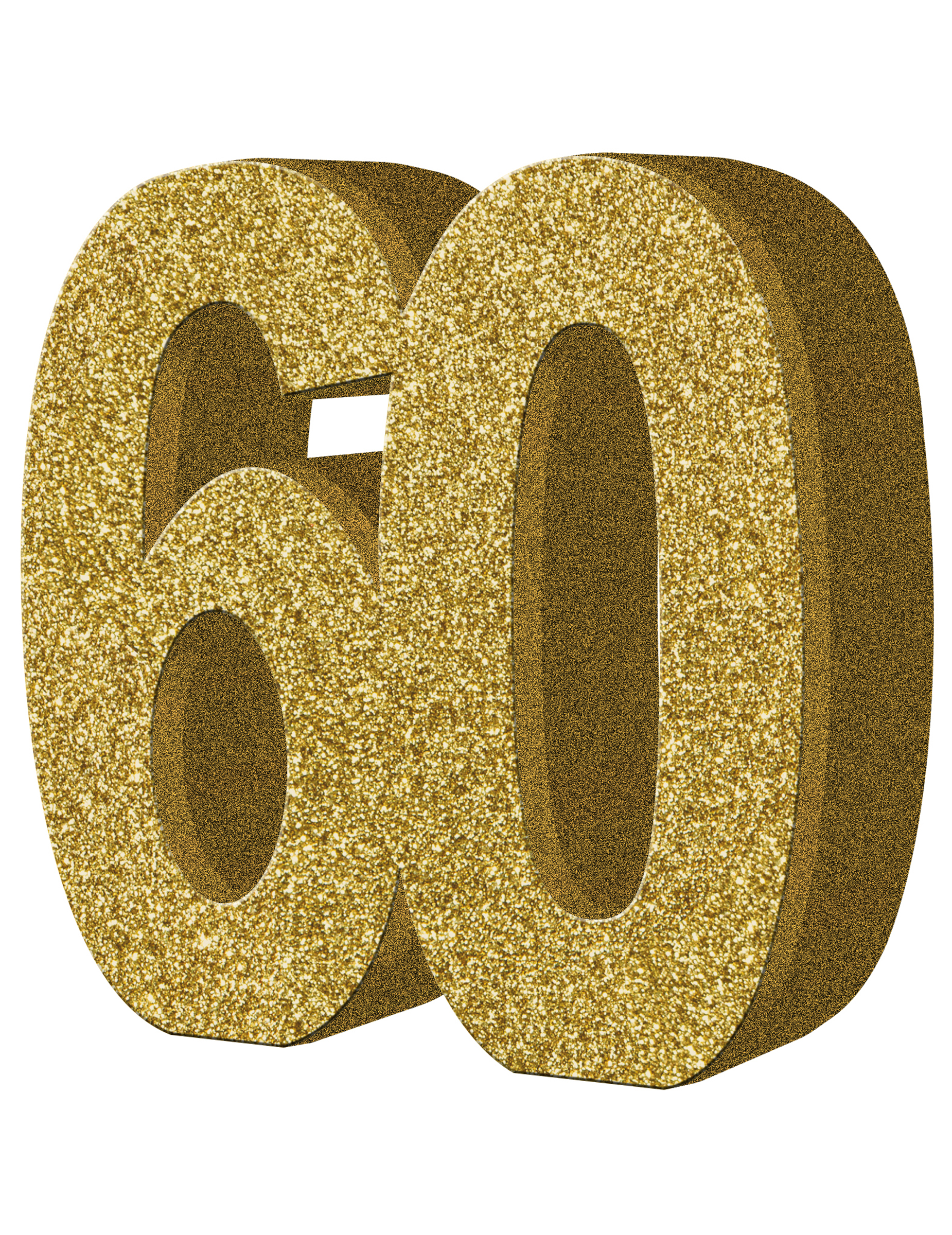 Geburtstags-Tischdeko Zahl 60 gold 20x20cm von ANNIVERSARY HOUSE