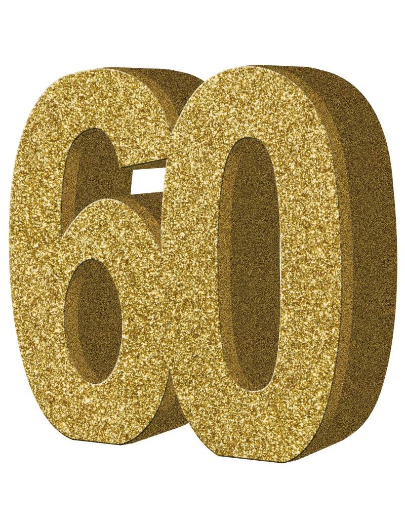 Geburtstags-Tischdeko Zahl 60 gold 20x20cm Geburtstags-Tischdeko Zahl 60 gold 20x20cm von ANNIVERSARY HOUSE