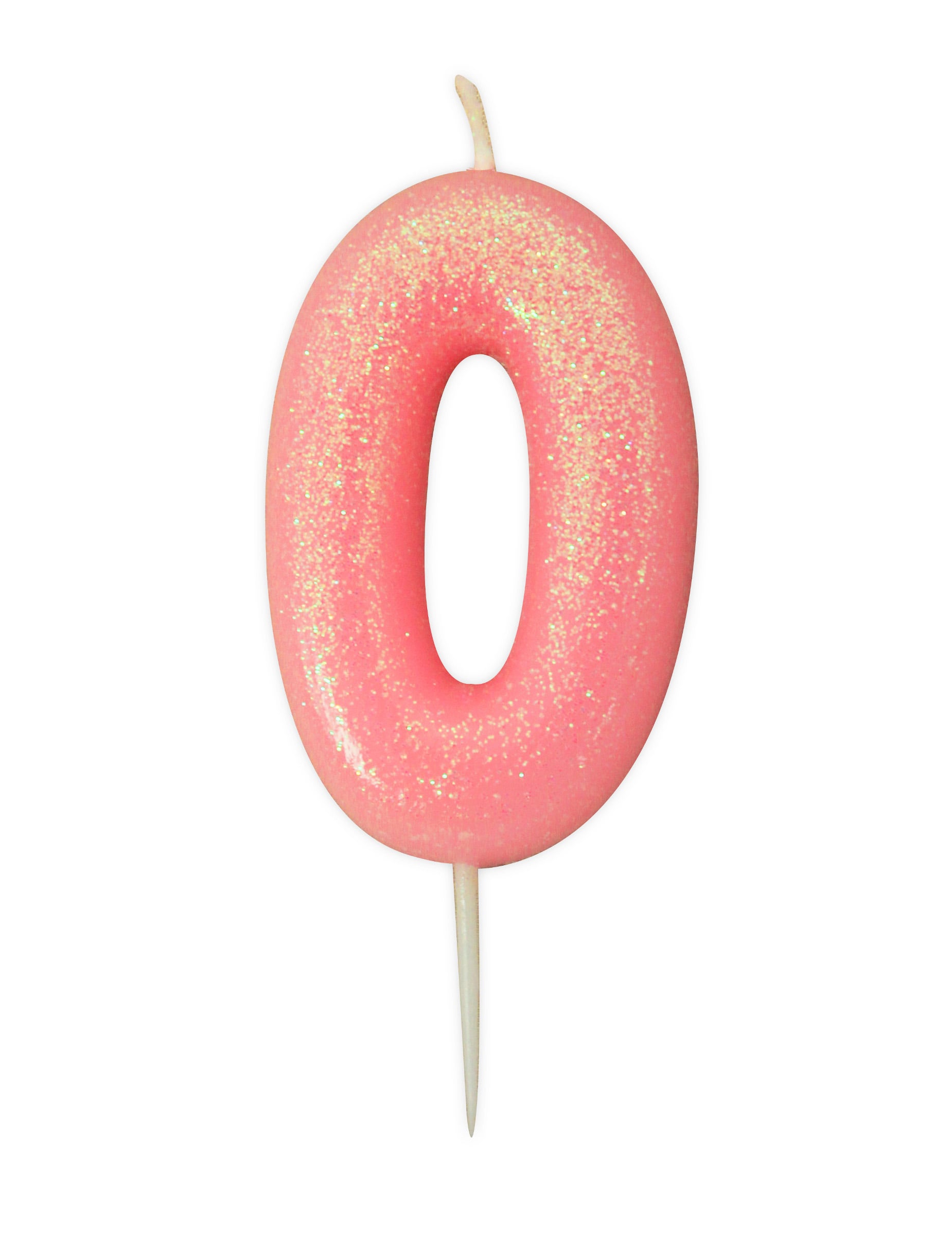 Geburtstagskerze Zahl 0 Rosa Irisierend 9 cm von ANNIVERSARY HOUSE