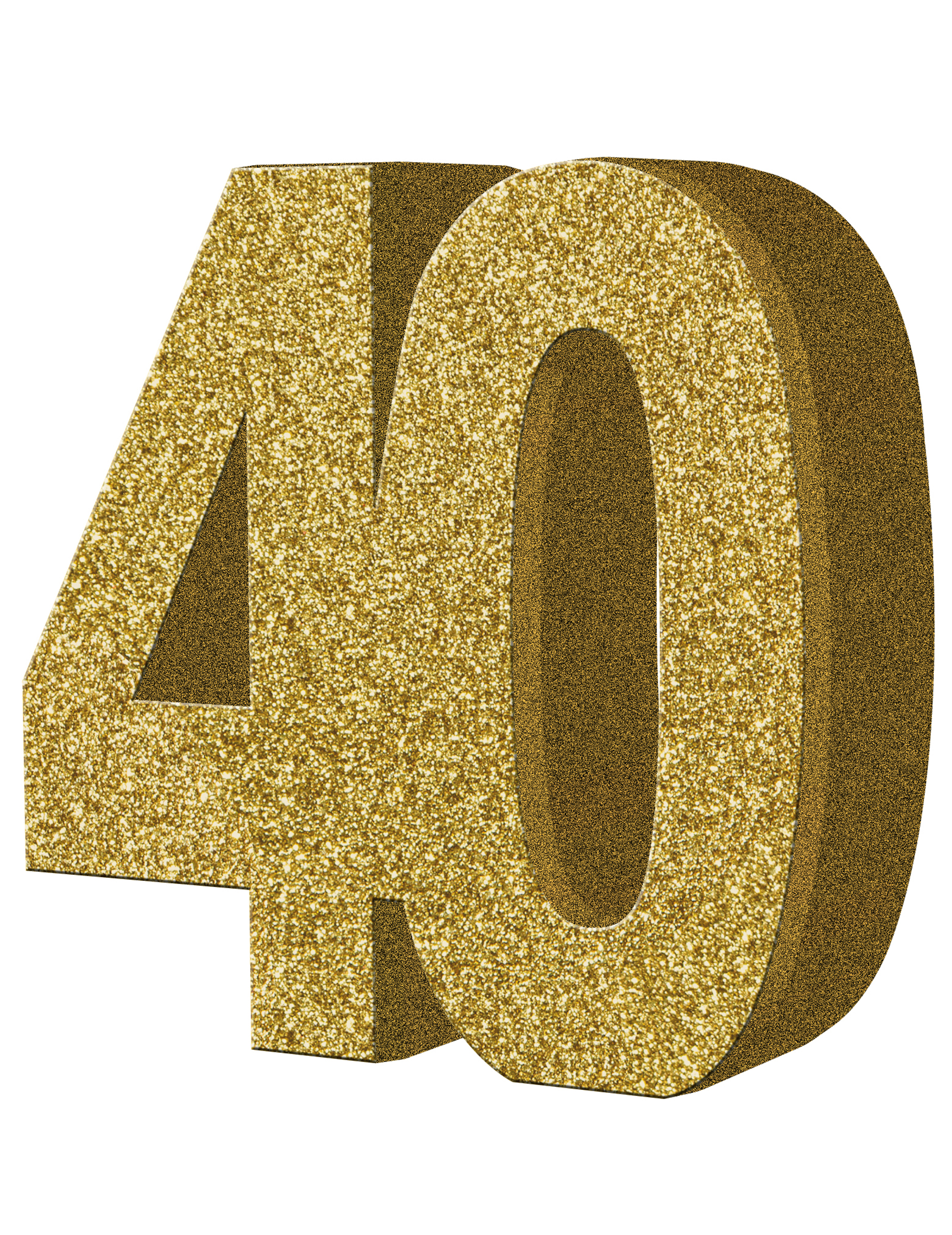 Geburtstagsparty Tischdeko Zahl 40 gold 20x20cm von ANNIVERSARY HOUSE