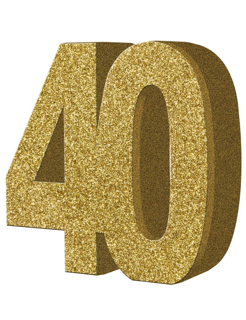 Geburtstagsparty Tischdeko Zahl 40 gold 20x20cm Geburtstagsparty Tischdeko Zahl 40 gold 20x20cm von ANNIVERSARY HOUSE