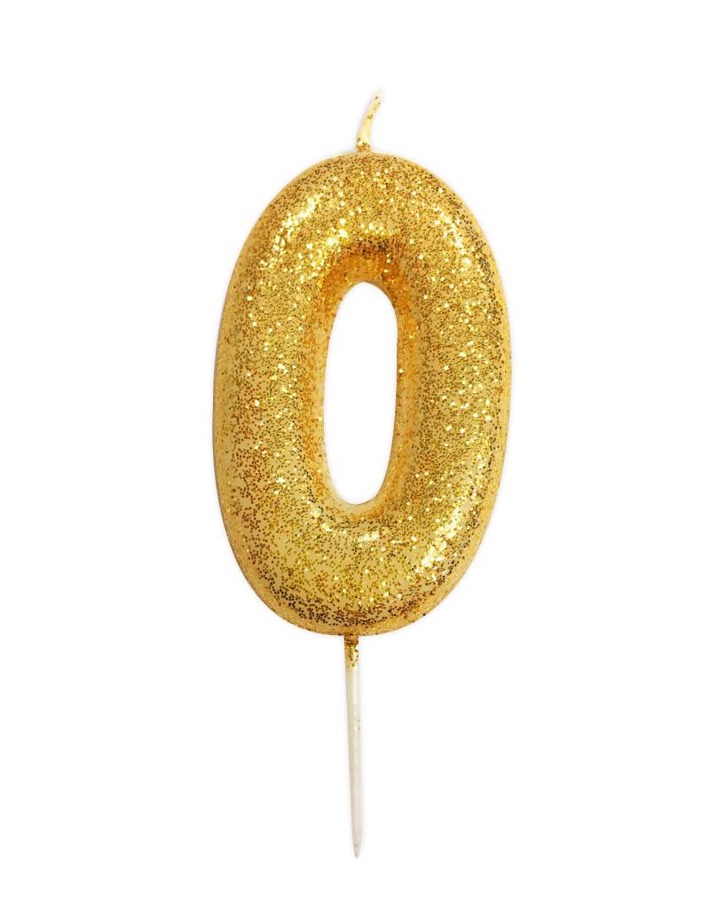 Kerze Zahl 0 Gold Glitzer Kerze Zahl 0 Gold Glitzer von ANNIVERSARY HOUSE