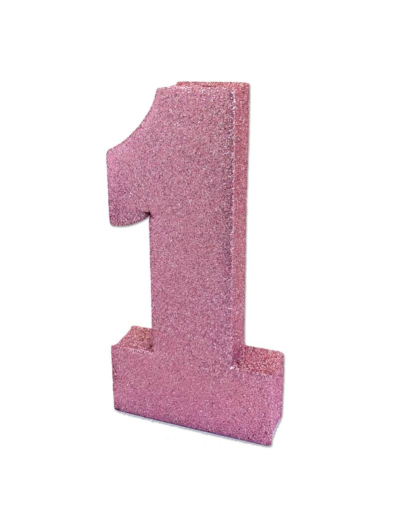 Tischdeko 1. Geburtstag rosa Glitzer 20 x 10 x 3 cm Zahl 1 Tischdeko 1. Geburtstag rosa Glitzer 20 x 10 x 3 cm Zahl 1 von ANNIVERSARY HOUSE