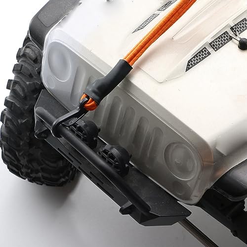 ANNJUC Auto Karosserie Fixierte Elastische Kordel für 1/10 RC Crawler Auto TRX4 Trx6 SCX10 Rettungsanhänger Gurthaken Upgrade Ersatzteile Grün von ANNJUC