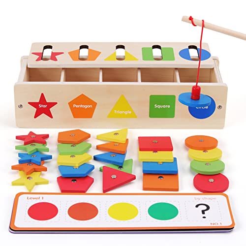 ANPEAC Sortierspiel Montessori Spielzeug mit Magnetishe Lernspiele, Farben Formen Sortier Mathe Feinmotorikspielzeug Geburtstagsgeschenk lernspielzeug für Kinder Kleinkinder mädchen Jungen von ANPEAC