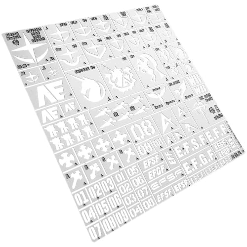 Edelstahl-Schablone Rüstung Design Leckage Spritzbrett Spritzplatten Modellwerkzeuge für Maßstab Modell 1/100 von ANSAI