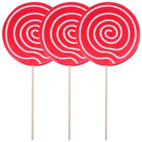 ANSO 3 StüCk Simulierte Lutscher-Requisite, GefäLschtes Lutscher-Modell, SüßIgkeiten-Ornament, Hochzeit, Festival, Dekoration, Rot ANSO 3 StüCk Simulierte Lutscher-Requisite, GefäLschtes Lutscher-Modell, SüßIgkeiten-Ornament, Hochzeit, Festival, Dekoration, Rot von ANSO