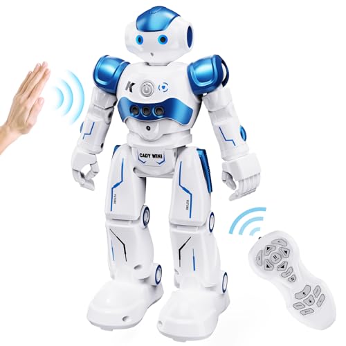 ANTAPRCIS Ferngesteuerter Roboter Spielzeug für Kinder, Programmierbar RC Roboter mit Gestensteuerung, LED Licht und Musik, RC Spielzeug für Kinder Jungen Mädchen Geschenk von ANTAPRCIS