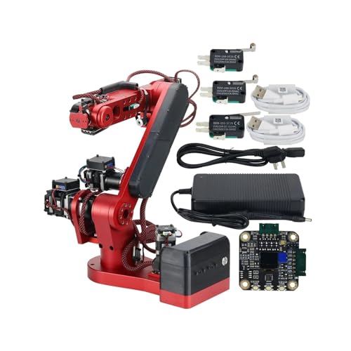 Roboter AR4 6DOF Roboterarm, Roboterarm Desktop Mechanischer Arm mit Motorsteuerung ROS Open Source 2KG Last 2023 Neu (Color : Red, Size : Robot Arm) von ANTBEE