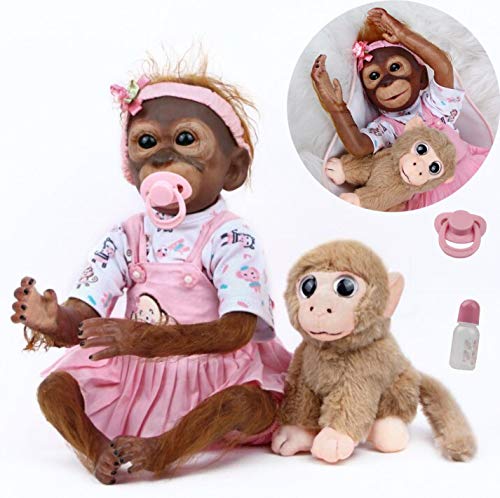 ANTBOAT Reborn Puppe 50 cm 20 Zoll Realistische Weiches Silikon Vinyl Reborn AFFE Mädchen Lebensecht Reborn AFFE Puppe handgefertigt mit Kuscheltier ANTBOAT Reborn Puppe 50 cm 20 Zoll Realistische Weiches Silikon Vinyl Reborn AFFE Mädchen Lebensecht Reborn AFFE Puppe handgefertigt mit Kuscheltier von ANTBOAT