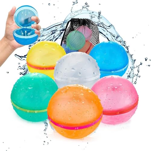 ANTROBIN Wasserbomben Wiederverwendbar 6 Stück, Magnet Wasserbomben Selbstschließend Outdoor Wasserspielzeug im Sommer für Kinder und Erwachsene, Schwimmbad Strand Party Wasser Spielzeug ANTROBIN Wasserbomben Wiederverwendbar 6 Stück, Magnet Wasserbomben Selbstschließend Outdoor Wasserspielzeug im Sommer für Kinder und Erwachsene, Schwimmbad Strand Party Wasser Spielzeug von ANTROBIN