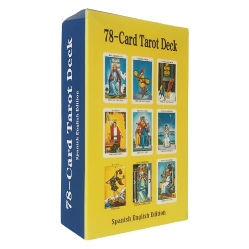 ANUFER 78St/Set Tarot-Karten Deck Tafel Zukünftiges Erzählen Divination Spiel Englische Ausgabe Spanischer Strahlender Wartereiter SN07408 von ANUFER