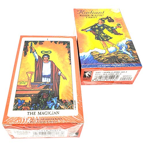 ANUFER 78St/Set Tarot-Karten Deck Tafel Zukünftiges Erzählen Divination Spiel Englische Ausgabe Strahlender Wartereiter SN07408 von ANUFER