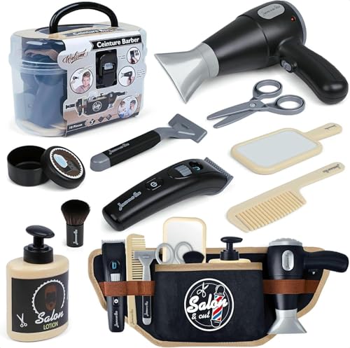 ANYCESO Kinder Friseur Salon Spielset- mit Haartrockner und Schminktaschen Beauty Set,10-teiliges Kinderschminke-Set,Styling,Make-Up-Accessoires,Rollenspielzeug für Jungen ab 3 Jahren ANYCESO Kinder Friseur Salon Spielset- mit Haartrockner und Schminktaschen Beauty Set,10-teiliges Kinderschminke-Set,Styling,Make-Up-Accessoires,Rollenspielzeug für Jungen ab 3 Jahren von ANYCESO