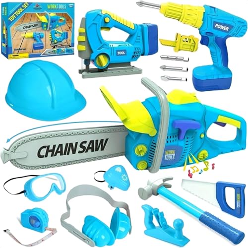 ANYCESO Kinder Werkzeug Set Elektrische Werkzeugkoffer - Kinderspielzeug ab 3 Jahre Werkzeug,Akkuschrauber Konstruktionsspielzeug,Kinderwerkzeug Geschenke Spielzeug für 3 4 5 6 7 8 Jährigen, BLAU ANYCESO Kinder Werkzeug Set Elektrische Werkzeugkoffer - Kinderspielzeug ab 3 Jahre Werkzeug,Akkuschrauber Konstruktionsspielzeug,Kinderwerkzeug Geschenke Spielzeug für 3 4 5 6 7 8 Jährigen, BLAU von ANYCESO