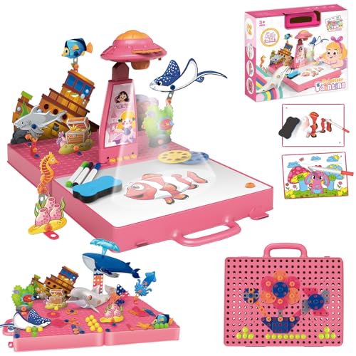 ANYCESO Projektor Zeichentisch Kinder,Trace and Draw Projector Zeichenbrett, Maltisch für Kinder Spielzeug 3 4 5 6 7 Jahre Kinder Projektor mit Musik mit Buntstiften,Scrapbook,Stickerbuch, ROSA ANYCESO Projektor Zeichentisch Kinder,Trace and Draw Projector Zeichenbrett, Maltisch für Kinder Spielzeug 3 4 5 6 7 Jahre Kinder Projektor mit Musik mit Buntstiften,Scrapbook,Stickerbuch, ROSA von ANYCESO