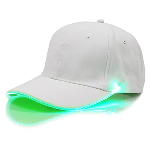 ANYMM LED-Baseballmütze, beleuchtete blinkende LED-Leuchtkappe für Männer, Festivalhut,LED-Leuchtkappe, wiederaufladbare (Batterie, grün) von ANYMM