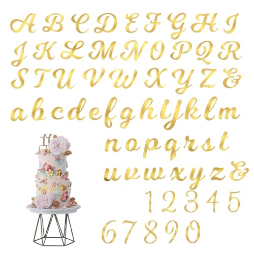 64 Stück Buchstaben Deko Torte Gold Acryl Zahlen 0-9 und A-Z Großbuchstaben Kleinbuchstaben Tortendeko Buchstaben für Feier Geburtstag Hochzeit Jubiläum Party 64 Stück Buchstaben Deko Torte Gold Acryl Zahlen 0-9 und A-Z Großbuchstaben Kleinbuchstaben Tortendeko Buchstaben für Feier Geburtstag Hochzeit Jubiläum Party von ANYUANKW