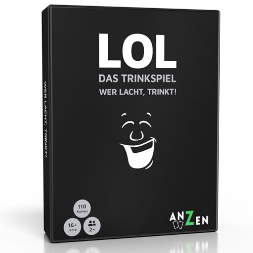 LOL - Das Trinkspiel - Wer lacht, trinkt! | lustiges Kartenspiel für Erwachsene ab 18 | 110 Karten | Gesellschaftsspiel | Partyspiel | Geschenk für Männer und Frauen Geburtstag | Junggesellenabschied von ANZEN