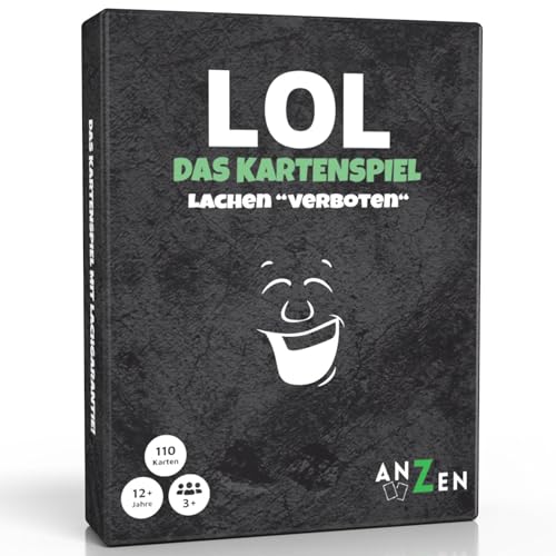LOL - Das Kartenspiel - Lachen verboten | Lustiges Partyspiel mit Lachgarantie | Gesellschaftsspiel mit 5 witzigen Kategorien | LOL Spieleabend für Erwachsene | Ostergeschenk-e für Männer und Frauen LOL - Das Kartenspiel - Lachen verboten | Lustiges Partyspiel mit Lachgarantie | Gesellschaftsspiel mit 5 witzigen Kategorien | LOL Spieleabend für Erwachsene | Ostergeschenk-e für Männer und Frauen von ANZEN