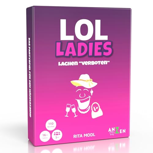 LOL Ladies - Lachen verboten | Mädelsabend Partyspiel | Kleines Geschenk-e für Junge Frauen | lustiges Gesellschaftsspiel | Witchtelgeschenk Weihnachten | Junggesellenabschied | von Rita MODL LOL Ladies - Lachen verboten | Mädelsabend Partyspiel | Kleines Geschenk-e für Junge Frauen | lustiges Gesellschaftsspiel | Witchtelgeschenk Weihnachten | Junggesellenabschied | von Rita MODL von ANZEN