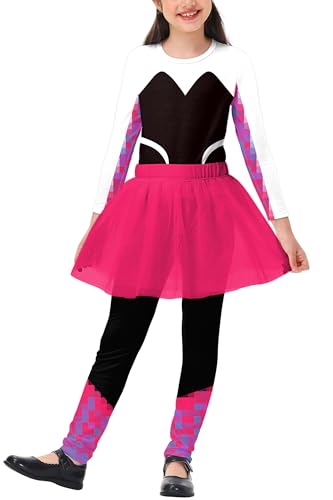 AOBUTE Halloween-Shirts, Leggings mit Tutu-Röcken, Urlaub, niedliches Karton-Kleidungsset, rosa,schwarz, 9-10 Jahre AOBUTE Halloween-Shirts, Leggings mit Tutu-Röcken, Urlaub, niedliches Karton-Kleidungsset, rosa,schwarz, 9-10 Jahre von AOBUTE