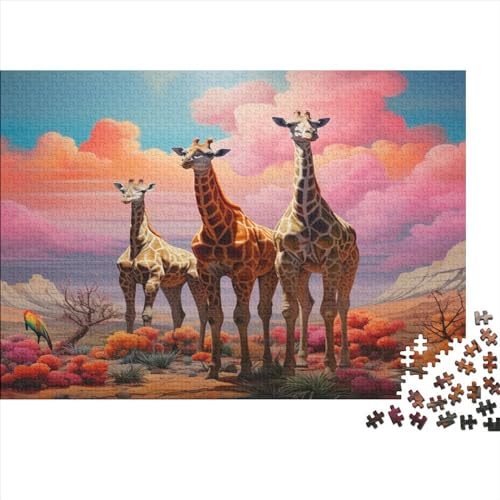 Giraffe Rätsel Für Erwachsene |Regenbogen-Traumland| 300pcs (40x28cm) Puzzles Lernspiele Home Decor Puzzles von AOHRO