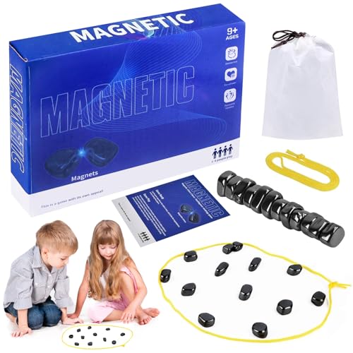 Magnetspiel - Magnetisches Schachspiel Erwachsene, Kompaktes Reise-Brettspiel mit 20 Magneten, Familien Gesellschaftsspiel für 2-4 Spieler ab 14 Jahre Magnetspiel - Magnetisches Schachspiel Erwachsene, Kompaktes Reise-Brettspiel mit 20 Magneten, Familien Gesellschaftsspiel für 2-4 Spieler ab 14 Jahre von AOKITO