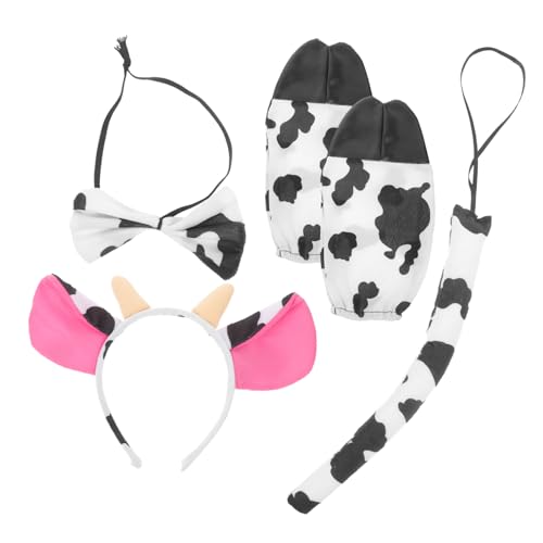 AOKWAWALIY 1 Set Kuh Kleid Stirnband Für Kinder Tier Cosplay Requisite Cosplay Stirnbänder Milchkuh Element Stirnband Welpenschwanz Stirnband Für Cosplay Kostüm Party Kopfschmuck von AOKWAWALIY