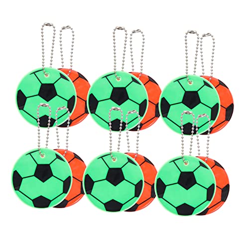 AOKWAWALIY 12st Fußball Reflektierende Anhänger Reflektierende Ausrüstung Kunststoff Fußball Reflektierende Marke Reflektierende Sicherheitsausrüstung Student Hängende Tasche Pvc Schlüssel von AOKWAWALIY