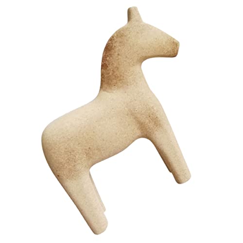AOKWAWALIY 1Stk Trojanisches Pferd unvollendete Holzstatue Pferdeskulptur Kunsthandwerk Kinderhandwerk Dekor Babyspielzeug DIY-Verzierung Unvollendetes Pferdehandwerk aushöhlen Schaukelpferd von AOKWAWALIY
