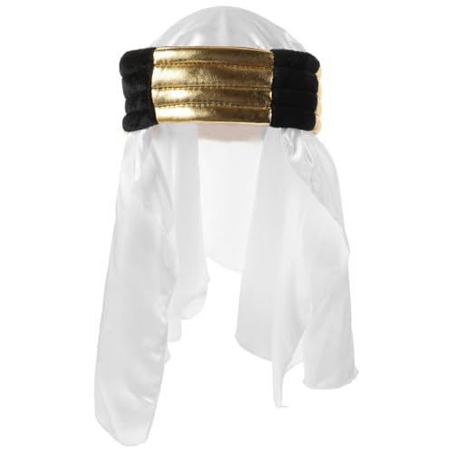 AOKWAWALIY Haargummis für Herren, arabisch, islamisch, muslimisch, Turban, Kopfbedeckung, Shemagh-Wüstenschal, Halstuch, muslimische Partygeschenke, Kostüm, Capuchas, Para Hombre, Mütze, Tuch, Dubai, von AOKWAWALIY