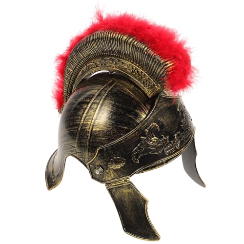 AOKWAWALIY Mittelalterlicher Ritterhelm Soldathelm Spartaner-Hut Kopfbedeckung Cosplay-Requisite Für Erwachsene Römische Krieger Griechisches Kostüm A von AOKWAWALIY
