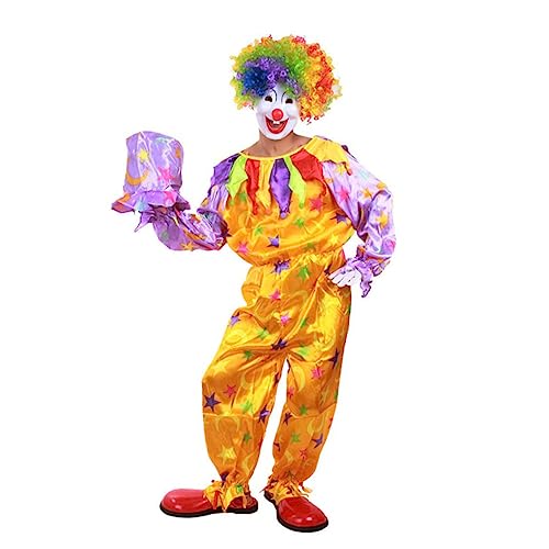 AOKWAWALIY Halloweenkostüm Setzt Halloween Kostüm Erwachsene Kleider Kostümclown Clown-kostüm Kreatives Clownkostüm Kleidung Bilden Männerkleidung von AOKWAWALIY
