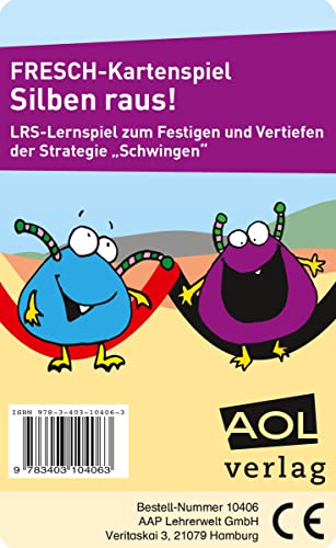 FRESCH-Kartenspiel: Silben raus!: Lernspiel zum Festigen und Vertiefen der Strategie Schwingen (1. bis 4. Klasse) (Fit trotz LRS - Grundschule) von AOL-Verlag i.d. AAP LW
