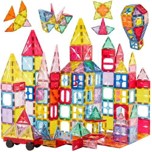 AOLEVA 100Pcs Magnetische Fliesen Kinderspielzeug mit Autos, Magnetische Bausteine für Kinder ab 3+ Jahre Starke Magnet Spielzeug Kinder Vorschule Lernspielzeug-Geschenk AOLEVA 100Pcs Magnetische Fliesen Kinderspielzeug mit Autos, Magnetische Bausteine für Kinder ab 3+ Jahre Starke Magnet Spielzeug Kinder Vorschule Lernspielzeug-Geschenk von AOLEVA