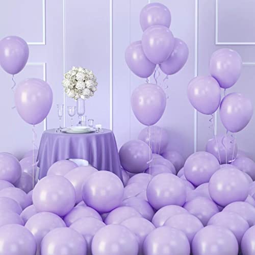 Luftballons Lila - 50 Stück 5 Zoll Mini Macaron Lila Latex Luftballon, Pastell Violett Helium Ballons für Geburtstag, Hochzeit, Verlobung, Babyparty, Urlaub Party von AOLOA